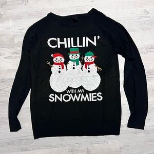 Chillin with my Snowmies Knot Ugly Christmas Sweater